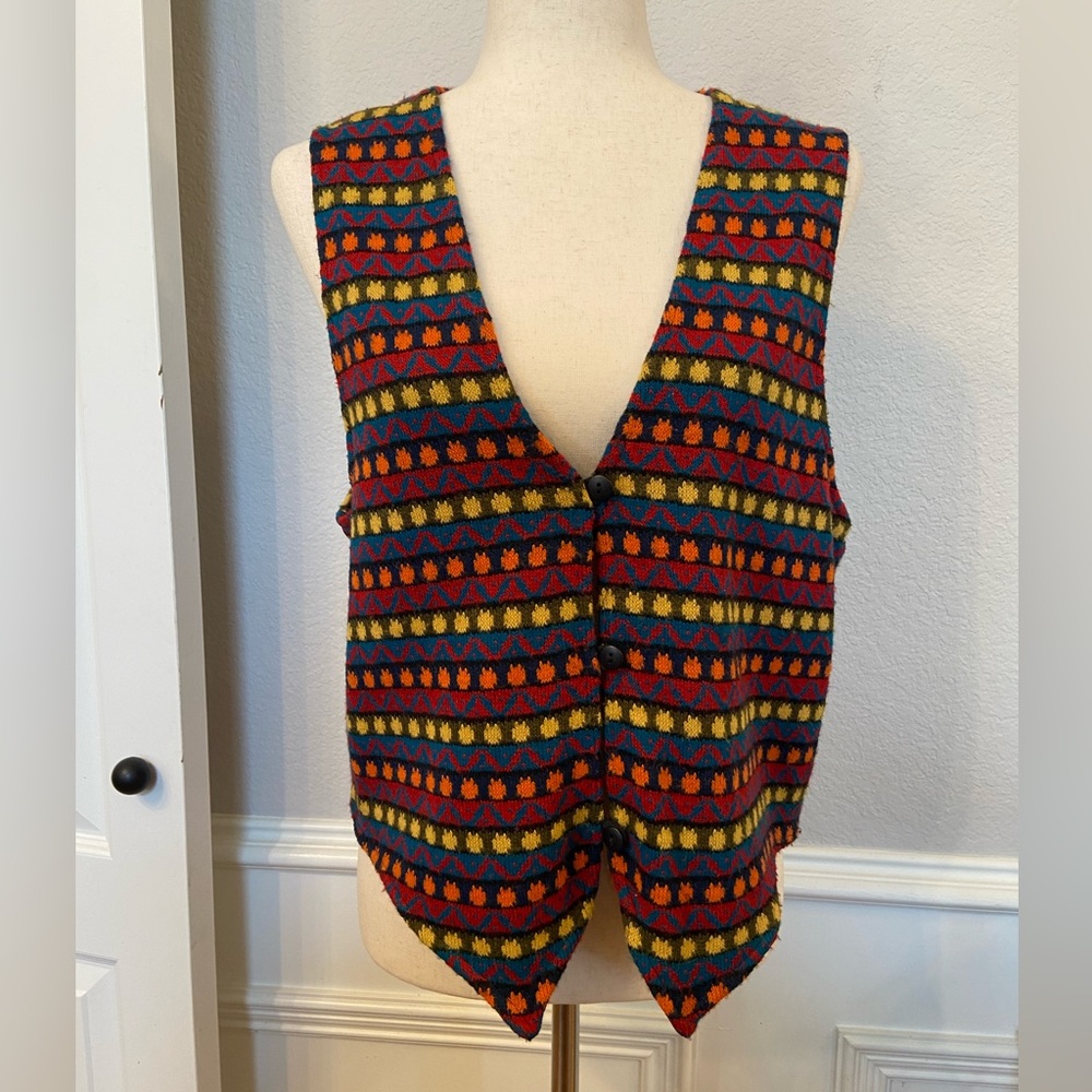 Vintage David Wayne Button Vest Y2K Size Medium